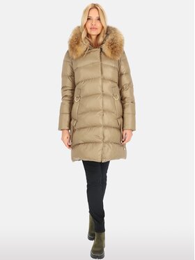 Perso Perso Dámska bunda BLH241062FR Hnedá Regular Fit