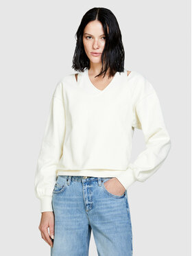Sisley Sisley Pulóver 3FPPL104P Ekru Regular Fit
