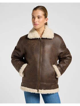 Lee Lee Kurtka przejściowa AVIATOR JACKET Brązowy Relaxed Fit