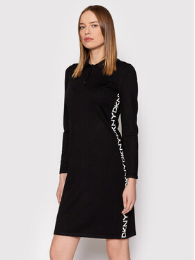 DKNY DKNY Kötött ruha DD1JN287 Fekete Regular Fit