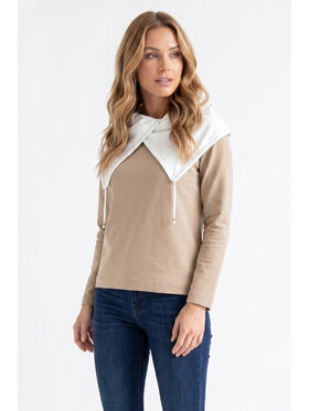 FIGL FIGL Μπλούζα M1365 Μπεζ Regular Fit