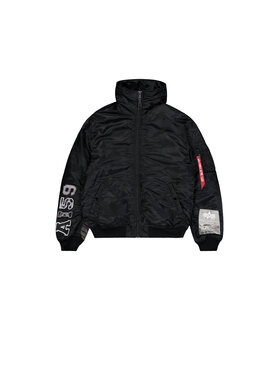 Alpha Industries Alpha Industries Kurtka bomber MA-1 Hooded Studio Winter Jacket Czarny Loose Fit