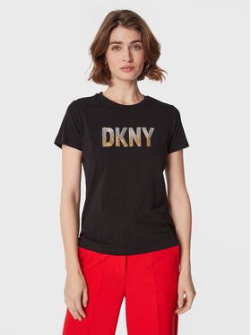 DKNY DKNY Tricou P2MH7OMQ Negru Regular Fit