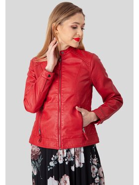 Perso Perso Dámska bunda BLE910002F Červená Regular Fit