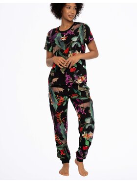 Esotiq Esotiq Piżama 41224-99X Czarny Regular Fit