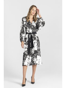 Deni Cler Milano Deni Cler Milano Sukienka codzienna W-DC-3477-E5-A6-96-1 Czarny Loose Fit