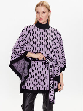 KARL LAGERFELD KARL LAGERFELD Pončo 230W2007 Violets Relaxed Fit