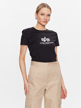Alpha Industries Alpha Industries T-krekls New Basic T Wmn Melns Regular Fit