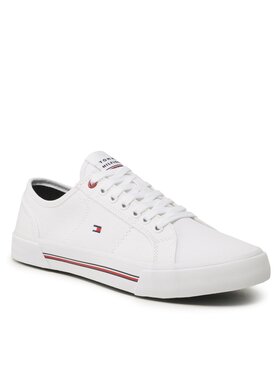 Tommy Hilfiger Tommy Hilfiger Гуменки Core Corporate Vulc Canvas FM0FM04560 Бял
