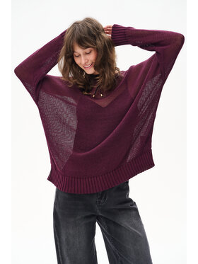 blue shadow blue shadow Sweter Fidżi Fioletowy Regular Fit