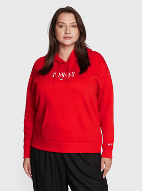 Tommy Jeans Curve Tommy Jeans Curve Суитшърт Essential Logo DW0DW12995 Червен Relaxed Fit