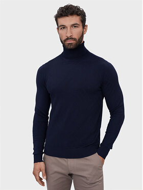 Evenemen Evenemen Sweter Golf Granatowy Slim Fit
