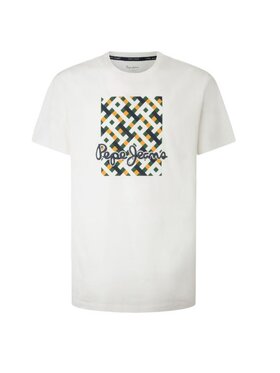 Pepe Jeans Pepe Jeans T-Shirt Warren Biały Regular Fit