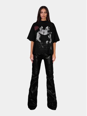MADE BY SOCIETY MADE BY SOCIETY T-Shirt FREQUENCY - T27449 Czarny Basic Fit