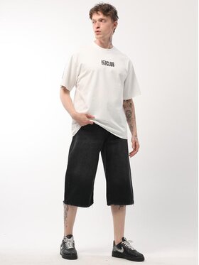Machinist Machinist Szorty jeansowe Krótkie Spodenki Jortsy Jeansowe Super Baggy Męskie Czarne Classic Bermudy 33 Czarny Baggy Fit