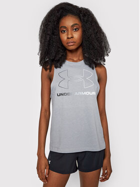 Under Armour Under Armour Top Sportstyle Graphic Tank 1356297 Szary Regular Fit