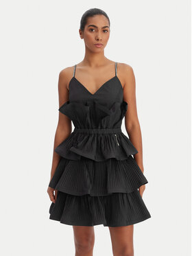 Fracomina Fracomina Coctailkleid FQ26SD1007W83101 Schwarz Regular Fit