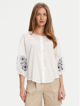 United Colors Of Benetton Сорочка 5VZCDQ0BN Білий Relaxed Fit