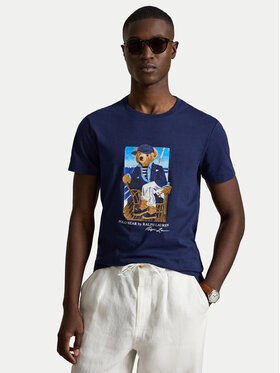 Polo Ralph Lauren Polo Ralph Lauren T-Shirt 710B21964001 Granatowy Regular Fit