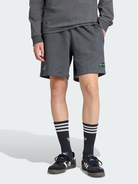 adidas adidas Szorty materiałowe 147251 Szary ciemny Loose Fit