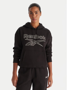 Reebok Reebok Džemperis ar kapuci Cali RK25174CCW Melns Regular Fit