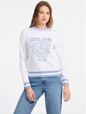 Guess Jeans Guess Jeans Bluza 177417 Biały Classic Fit