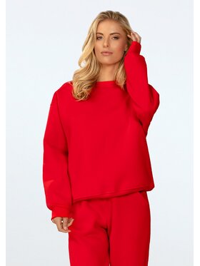 DKaren Sport DKaren Sport Bluza Rehema Czerwony Relaxed Fit
