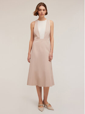 Motivi Motivi Vestito da giorno 7189Q103301N002 Crema Flared Fit