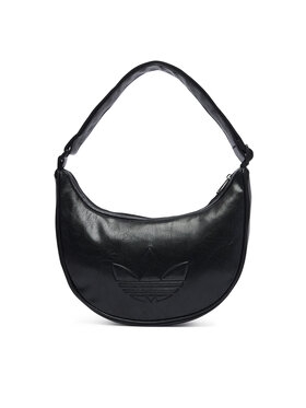 adidas adidas Táska Adicolor Half Crescent Bag Metallic Pu KR1546 Fekete