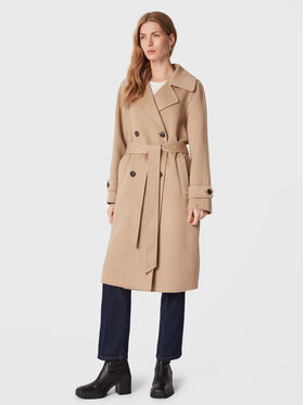 Tommy Hilfiger Tommy Hilfiger Trench WW0WW36941 Bej Relaxed Fit