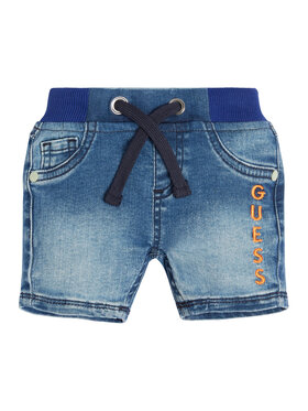 Guess Guess Szorty jeansowe N3GD10 D4CA0 Niebieski Regular Fit