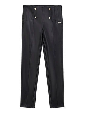 Guess Guess Hose aus Kunstleder J5BB00 WFV60 Schwarz Slim Fit