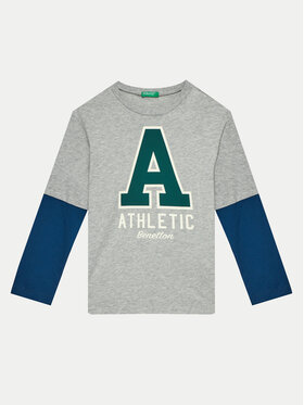 United Colors Of Benetton United Colors Of Benetton Bluse 3I1XC10JG Grau Regular Fit