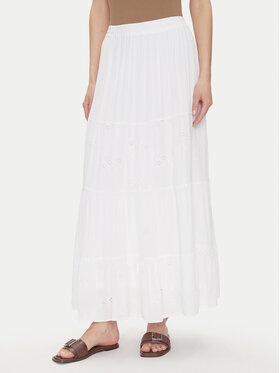 ONLY ONLY Spódnica maxi Chaira 15346834 Biały Regular Fit