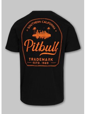 PITBULL PITBULL T-Shirt Koszulka męska Ultra Light SO CAL XS Czarny Regular Fit