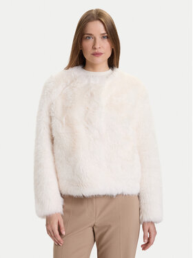 Rinascimento Rinascimento Кожено палто CFC0122217003 Екрю Regular Fit