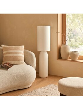 MIAhome MIAhome Lampa stojąca podłogowa kamionkowa Keyah 111 cm Biały