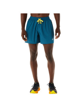 Asics Asics Szorty sportowe ASICS Fujitrail Logo Short Niebieski Regular Fit