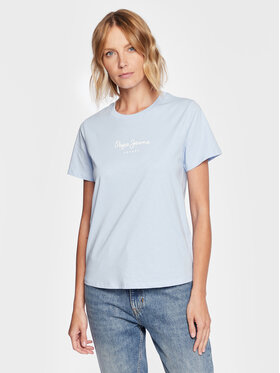 Pepe Jeans Pepe Jeans T-Shirt Wendy PL505480 Niebieski Regular Fit