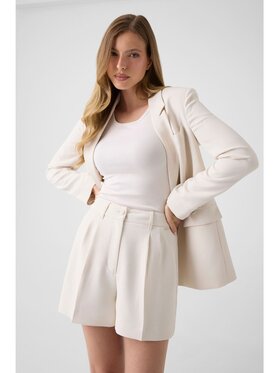 Guess Guess Šortky z materiálu 183631 Krémová Short Fit