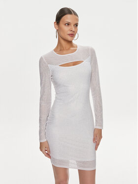 Guess Guess Robe de cocktail Christa W4RK90 KBZX0 Blanc Bodycon Fit