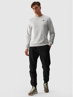4F 4F Bavlnené nohavice 4FWMM00TTROM0944-20S Čierna Regular Fit