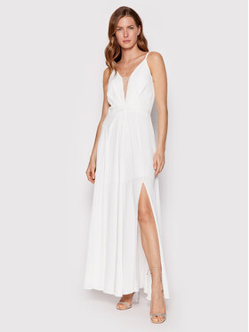 Rinascimento Rinascimento Sukienka wieczorowa CFC0109443003 Biały Regular Fit