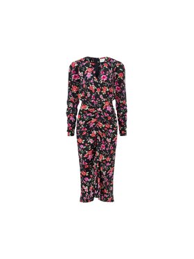 Melismee Stockholm Melismee Stockholm Sukienka codzienna Greta Flowers Czarny Regular Fit
