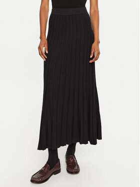 OUI OUI Plisovaná sukňa 89176 Čierna Regular Fit