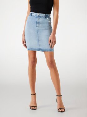 Guess Guess Sukně 175357 Modrá Classic Fit