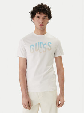 Guess Guess Tričko F6GI02 J1314 Biela Slim Fit