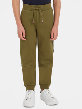 Tommy Hilfiger Tommy Hilfiger Долнище анцуг Tape KB0KB08476 Зелен Regular Fit
