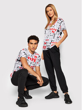 Mr. GUGU & Miss GO Mr. GUGU & Miss GO Marškinėliai Unisex Grumpy Nope Balta Regular Fit