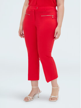 Fiorella Rubino Fiorella Rubino Spodnie materiałowe P707L002398N016 Czerwony Flare Fit